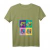 Damen Hundeliebhaber T-Shirt mit Pop Art Englischer Bulldogge - Stilvolles V-Ausschnitt Outfit für Hunde- und Bulldoggen-Fans