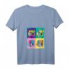 Damen Hundeliebhaber T-Shirt mit Pop Art Englischer Bulldogge - Stilvolles V-Ausschnitt Outfit für Hunde- und Bulldoggen-Fans
