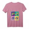 Damen Hundeliebhaber T-Shirt mit Pop Art Englischer Bulldogge - Stilvolles V-Ausschnitt Outfit für Hunde- und Bulldoggen-Fans