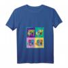 Damen Hundeliebhaber T-Shirt mit Pop Art Englischer Bulldogge - Stilvolles V-Ausschnitt Outfit für Hunde- und Bulldoggen-Fans