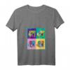 Damen Hundeliebhaber T-Shirt mit Pop Art Englischer Bulldogge - Stilvolles V-Ausschnitt Outfit für Hunde- und Bulldoggen-Fans