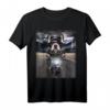 Humorvolles französische Bulldogge T-Shirt mit Fahrmotorrad auf der Autobahn - Perfekt für Hunde- und Tierliebhaber
