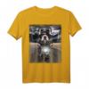 Humorvolles französische Bulldogge T-Shirt mit Fahrmotorrad auf der Autobahn - Perfekt für Hunde- und Tierliebhaber