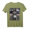 Humorvolles französische Bulldogge T-Shirt mit Fahrmotorrad auf der Autobahn - Perfekt für Hunde- und Tierliebhaber