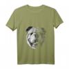 Damen T-Shirt mit V-Ausschnitt - He is Your Friend Your Partner Your Dog Englische Bulldogge Design als perfektes Geschenk für Hundeliebhaber