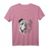 Damen T-Shirt mit V-Ausschnitt - He is Your Friend Your Partner Your Dog Englische Bulldogge Design als perfektes Geschenk für Hundeliebhaber