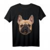 Französische Bulldogge Gesicht T-Shirt - Lustiges Frenchie Shirt für Damen, Herren & Kinder, ideales Geschenk zu Geburtstag & Weihnachten