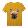 Französische Bulldogge Gesicht T-Shirt - Lustiges Frenchie Shirt für Damen, Herren & Kinder, ideales Geschenk zu Geburtstag & Weihnachten