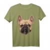Französische Bulldogge Gesicht T-Shirt - Lustiges Frenchie Shirt für Damen, Herren & Kinder, ideales Geschenk zu Geburtstag & Weihnachten