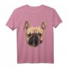 Französische Bulldogge Gesicht T-Shirt - Lustiges Frenchie Shirt für Damen, Herren & Kinder, ideales Geschenk zu Geburtstag & Weihnachten