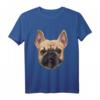 Französische Bulldogge Gesicht T-Shirt - Lustiges Frenchie Shirt für Damen, Herren & Kinder, ideales Geschenk zu Geburtstag & Weihnachten