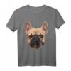 Französische Bulldogge Gesicht T-Shirt - Lustiges Frenchie Shirt für Damen, Herren & Kinder, ideales Geschenk zu Geburtstag & Weihnachten