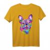 Französische Bulldogge, bemalt, künstlerisches Hund T-Shirt – Perfektes Geschenk für Bulldoggen-Fans und Hundeliebhaber
