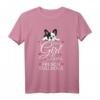 Damen French Bulldog T-Shirt - This Girl Loves French Bulldogs, Perfektes Geschenk für Bulldoggen Liebhaber zu Geburtstagen & Weihnachten