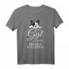 Damen French Bulldog T-Shirt - This Girl Loves French Bulldogs, Perfektes Geschenk für Bulldoggen Liebhaber zu Geburtstagen & Weihnachten