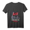 Damen Französische Bulldogge Mama T-Shirt mit V-Ausschnitt – Lustiges Hundemotiv, Geschenkideen für Hunde- & Frenchie-Liebhaber zu Geburtstag, Weihnachten & Muttertag