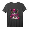 Valentinstag Frenchie T-Shirt mit Herz und Brille - Niedliches Bulldoggen-Shirt für Hundeliebhaber, Frenchie Mom & Dad