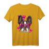 Valentinstag Frenchie T-Shirt mit Herz und Brille - Niedliches Bulldoggen-Shirt für Hundeliebhaber, Frenchie Mom & Dad