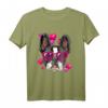 Valentinstag Frenchie T-Shirt mit Herz und Brille - Niedliches Bulldoggen-Shirt für Hundeliebhaber, Frenchie Mom & Dad