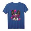 Valentinstag Frenchie T-Shirt mit Herz und Brille - Niedliches Bulldoggen-Shirt für Hundeliebhaber, Frenchie Mom & Dad