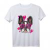 Valentinstag Frenchie T-Shirt mit Herz und Brille - Niedliches Bulldoggen-Shirt für Hundeliebhaber, Frenchie Mom & Dad