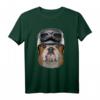 Mürrische englische Bulldogge im Motorrad Sturzhelm T-Shirt – Lustiges Tiermotiv für Hundeliebhaber und Motorradfans