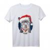 Frenchie Hund mit Weihnachts Mütze T-Shirt - Lustiges Tiermotiv für Weihnachtsgeschenke & Hundeliebhaber