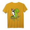 Französische Bulldogge auf T-Rex Dinosaurier Kinder T-Shirt - Lustiges Kinder Shirt für Jungen und Mädchen