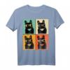 Retro Französische Bulldogge mit Sonnenbrille Geschenk T-Shirt - Perfektes Geschenk für Bulldoggenliebhaber, Mütter, Väter & Tierfreunde