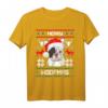Französische Bulldogge - Merry Woofmas Hund Weihnachten Xmas T-Shirt für Frenchie-Liebhaber | Festliches Hundeshirt als Weihnachtsgeschenk
