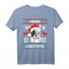 Französische Bulldogge - Merry Woofmas Hund Weihnachten Xmas T-Shirt für Frenchie-Liebhaber | Festliches Hundeshirt als Weihnachtsgeschenk