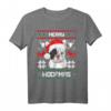 Französische Bulldogge - Merry Woofmas Hund Weihnachten Xmas T-Shirt für Frenchie-Liebhaber | Festliches Hundeshirt als Weihnachtsgeschenk