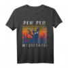 PEW PEW MADAFAKAS Französische Bulldogge T-Shirt – Lustiges Hundemotiv für Damen und Herren, perfekte Geschenkidee für Hundebesitzer