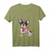 Damen T-Shirt mit I Love Mommy Französische Bulldogge - Perfektes Geschenk für Hundeliebhaberinnen, Mütter & Bulldoggen-Fans