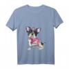 Damen T-Shirt mit I Love Mommy Französische Bulldogge - Perfektes Geschenk für Hundeliebhaberinnen, Mütter & Bulldoggen-Fans
