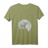 Damen Mond und Hund Silhouette – Bullmastiff T-Shirt mit V-Ausschnitt für Hundeliebhaber, Geburtstag & Weihnachten