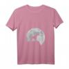 Damen Mond und Hund Silhouette – Bullmastiff T-Shirt mit V-Ausschnitt für Hundeliebhaber, Geburtstag & Weihnachten