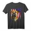 Bullmastiff Hund T-Shirt mit USA Flagge – Perfektes Geschenk für Hundeliebhaber, Patriot, Veteran & Feiertage wie 4. Juli & Weihnachten