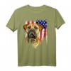 Bullmastiff Hund T-Shirt mit USA Flagge – Perfektes Geschenk für Hundeliebhaber, Patriot, Veteran & Feiertage wie 4. Juli & Weihnachten