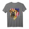 Bullmastiff Hund T-Shirt mit USA Flagge – Perfektes Geschenk für Hundeliebhaber, Patriot, Veteran & Feiertage wie 4. Juli & Weihnachten