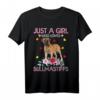 Bullmastiff T-Shirt für Hundeliebhaberinnen mit Aufschrift 'Just A Girl Who Loves Bullmastiffs' – Perfekt als Geschenk für Frauen, Mädchen & Hundeliebhaber