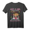 Bullmastiff T-Shirt für Hundeliebhaberinnen mit Aufschrift 'Just A Girl Who Loves Bullmastiffs' – Perfekt als Geschenk für Frauen, Mädchen & Hundeliebhaber