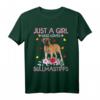 Bullmastiff T-Shirt für Hundeliebhaberinnen mit Aufschrift 'Just A Girl Who Loves Bullmastiffs' – Perfekt als Geschenk für Frauen, Mädchen & Hundeliebhaber