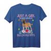 Bullmastiff T-Shirt für Hundeliebhaberinnen mit Aufschrift 'Just A Girl Who Loves Bullmastiffs' – Perfekt als Geschenk für Frauen, Mädchen & Hundeliebhaber