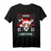 Bullterrier Merry Woofmas Hund Weihnachten Xmas T-Shirt - Lustiges Weihnachtsgeschenk für Hundeliebhaber & Bullterrier-Fans