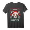 Bullterrier Merry Woofmas Hund Weihnachten Xmas T-Shirt - Lustiges Weihnachtsgeschenk für Hundeliebhaber & Bullterrier-Fans