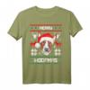 Bullterrier Merry Woofmas Hund Weihnachten Xmas T-Shirt - Lustiges Weihnachtsgeschenk für Hundeliebhaber & Bullterrier-Fans