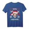 Bullterrier Merry Woofmas Hund Weihnachten Xmas T-Shirt - Lustiges Weihnachtsgeschenk für Hundeliebhaber & Bullterrier-Fans