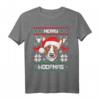 Bullterrier Merry Woofmas Hund Weihnachten Xmas T-Shirt - Lustiges Weihnachtsgeschenk für Hundeliebhaber & Bullterrier-Fans