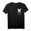 Bull Terrier in Brusttasche T-Shirt - Witziges Hundemotiv für Hundeliebhaber & Tierfreunde, Perfekt als Geschenk